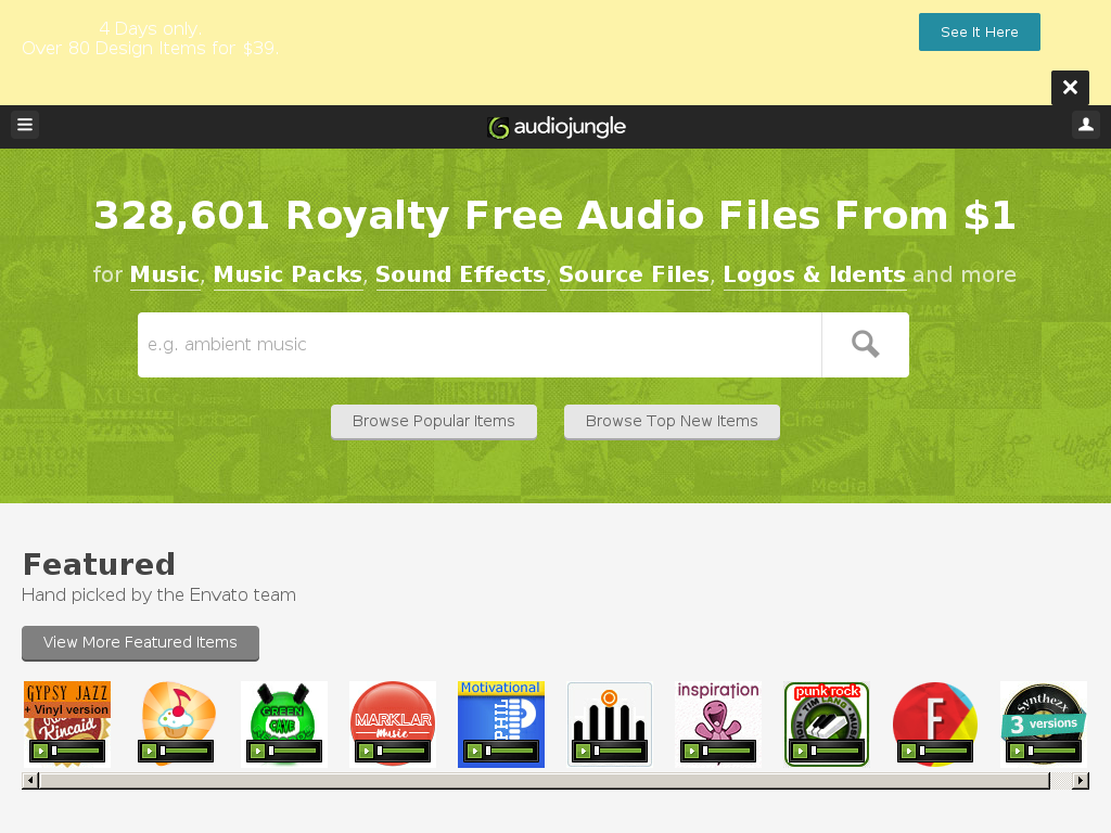 audiojungle audio free download