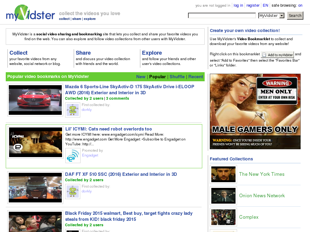 Myvidster screenshot