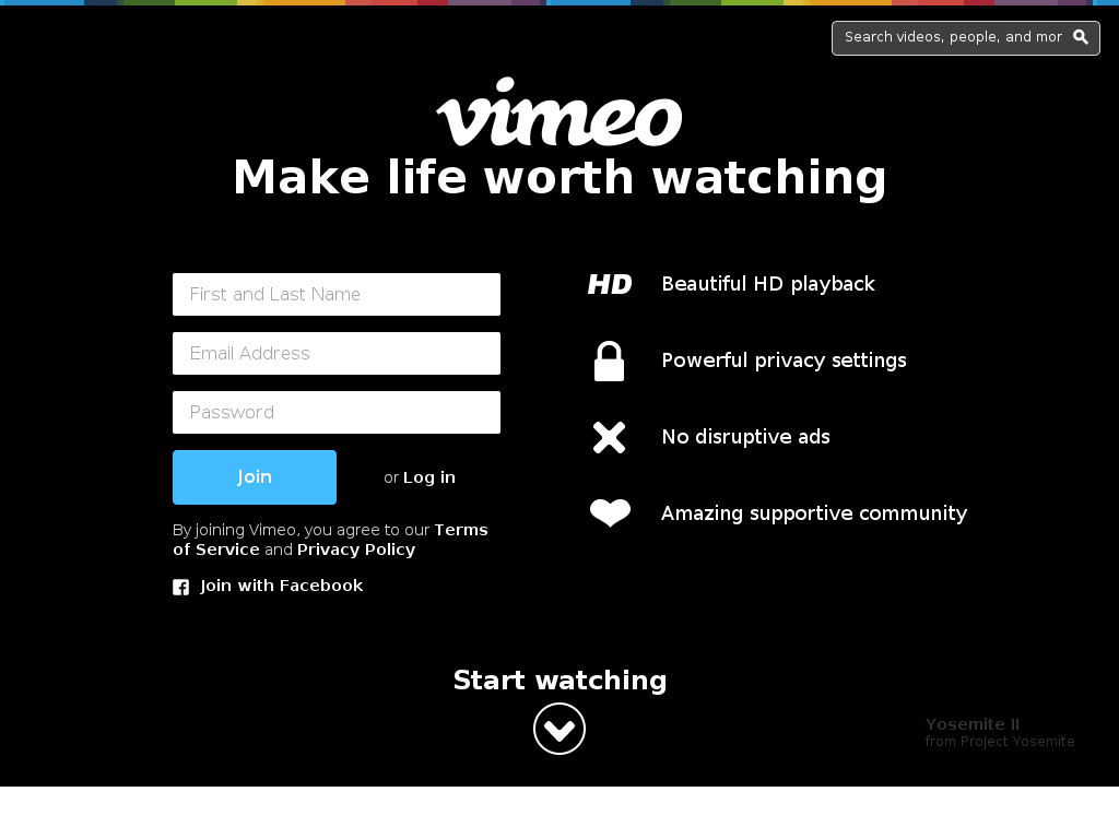 Vimeo screenshot